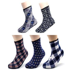 버선의명가 신사 요술버선 패턴중목 5켤례 1SET/ 색상랜덤 / 따뜻한 버선