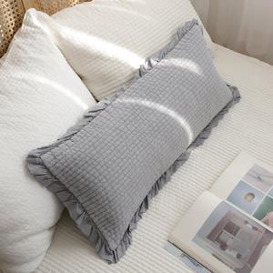 구르미온 베개커버 피그먼트 60수 아사면 30x70 줄누빔프릴