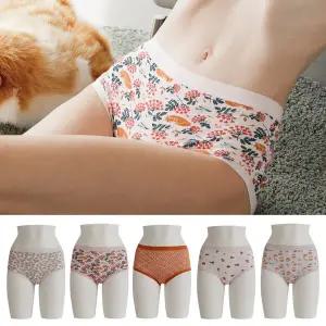 라페어 여우의 꿈 나염 인견 팬티 5종 세트 LWWFW244-MT