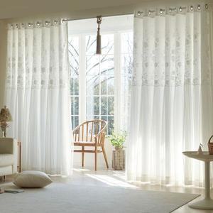 [NS홈쇼핑]뷰하우스 밀키드레스 이중레이스 화이트 암막커튼 중형[31913093]