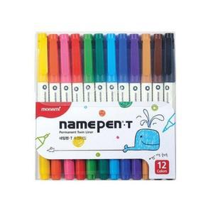 모나미 네임펜T 12색세트 트윈타입 양쪽네임펜