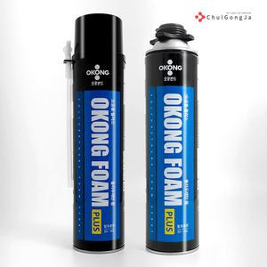 철공자 오공 우레탄폼 플러스 건용 스트로우타입 실리콘 스프레이 폴리 방수 발포 일회용 본드