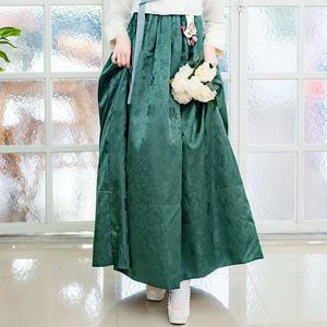 녹색양단 한복치마 S~5XL까지 빅사이즈