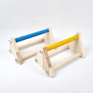 탁상용 삼각 원목 횟대 잉꼬 모란 코뉴어 훈련용 이동식 스텐드형 삼각 횟대