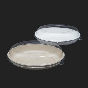 식품포장 타원 펄프용기 OB26 전용 PET 뚜껑 300개(용기별도)