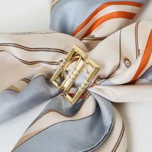 [닥스](강남점)DCSC3F703B1 [DAKS GIFT][SILK100%]블루 DD체인 스카프&링 세트