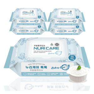 누리케어 생분해물티슈 주방행주티슈 70매 5팩
