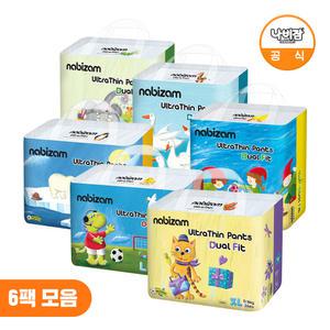 나비잠 기저귀 울트라씬듀얼핏 팬티 6팩 모음
