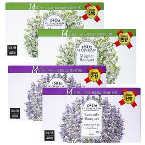 르샤트라 건조기용 섬유유연제 뮤게부케2개+라벤더부케2개 드라이시트 40매 4팩,건조기시트