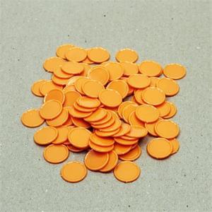 25mm주황색(100개) 카운트칩 보드게임 수세기 게임동전 마토큰 디스크 숫자놀이 홀덤 빙고 코인