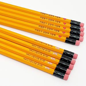 이름 각인 스테들러 옐로우 네임연필 세트 선물