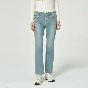 [잠뱅이](김해점)여)오비안밴드 절개 포인트 포켓 솔트워싱 양모데님 슬림 NE-LB AN4DNE864