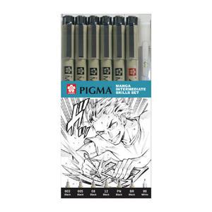 사쿠라 피그마 마이크론 중급자용 망가 세트 피그먼트펜 일러스트 제도 드로잉 펜