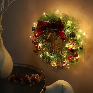 3,40cm 프레스티지 크리스마스 리스 풀세트