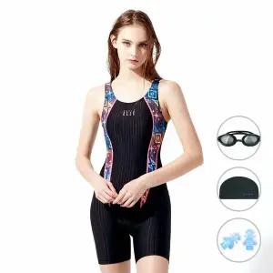 [하프클럽/베이직 엘르]빅사이즈 여성 실내수영복 원피스 반전신 BEF-R106K