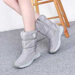 행텐 여성 겨울 패팅 털안감 방한 방수 미들 부츠 3cm