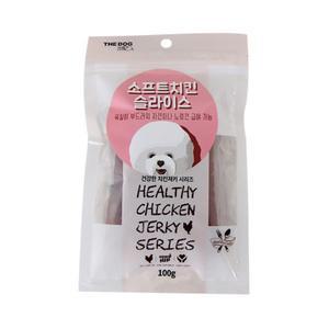 더독 소프트 치킨 슬라이스 100g 애견간식 캣츠앤독스