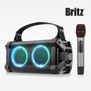 브리츠 BZ-VX890K 휴대용 무선 블루투스 노래방 스피커 강의용 행사용 무선 마이크 RGB BZVX890K