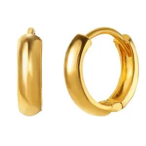 갤러리아 여자 순금 원터치 귀걸이 유광 반 링 24K 3.75g