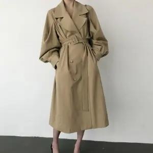 벌룬소매 트랜치코트 블랙 트렌치코트 여성 오피스룩 가을 오버핏