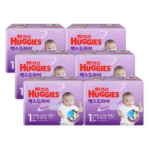 하기스 맥스드라이 밴드, 1단계 공용, 68매, 3팩, 2개 (408매)