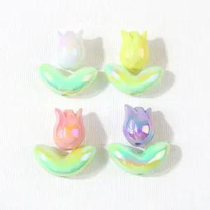 비즈아이 [6619-12]아크릴통과형 튤립한송이 ,1세트