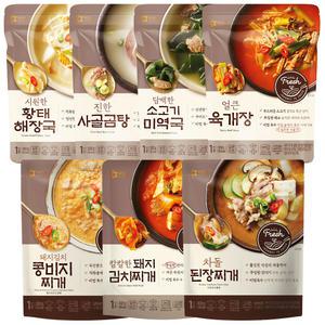 아워홈 국 300g (미역국 + 콩비지 + 황태해장국 + 육개장 + 사골곰탕 + 된장찌개 + 김치찌개)