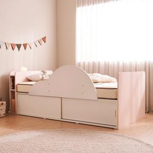 [윌로우] 그로우 가로 1125 세로 2170 슬라이딩 서랍 수납헤드 침대 가드포함