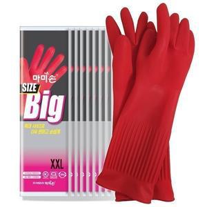마미손 빅사이즈 고무장갑 특특대 XXL 레드 x 10개