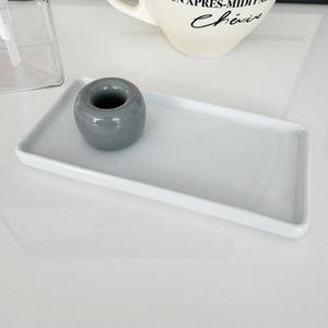 [기타]다용도 사각 세라믹 트레이 도자기 받침