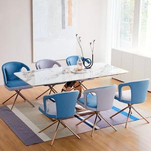 [스코나] 아델피 포세린 세라믹 골드 6인 식탁세트(의자형)