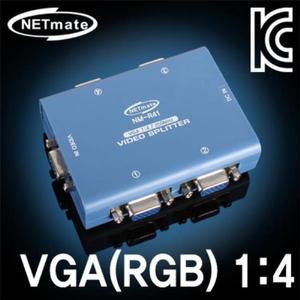 [RG3POQR8]NETmate VGA RGB 1대4 모니터 분배기 250MHz