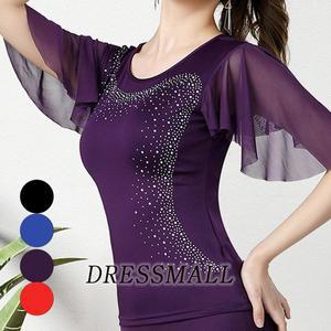 [드레스몰] 티아라 탑 댄스 여성 밸리 라인 댄스 복 벨리 줌바 방송 상의