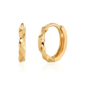 14K 스크류 하프 꼬임 원터치 링 귀걸이 한쌍 MOE40334