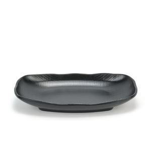 그린멜라민 매트 사각타원접시 2호(검정)(G-0312)