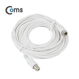 Coms GK950 RF 안테나 연장 케이블 5M 화이트 스크류방식 TV안테나 초슬림 케이블