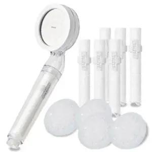 [듀벨]와이즈 화이트 샤워기 염소항균필터 4개+ 세디먼트 6개