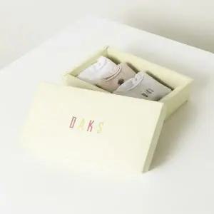 [닥스ACC] DBSS4F231 면혼방 자수장식 여성 페이크삭스 3족세트