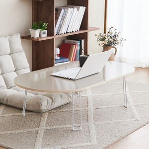 E0 LPM 유광 밀러 타원 접이식 테이블 1200