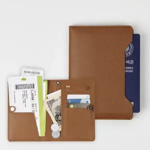플렙 가죽 여권케이스 안티스키밍 도난방지 RFID차단 여권지갑 (신제품)