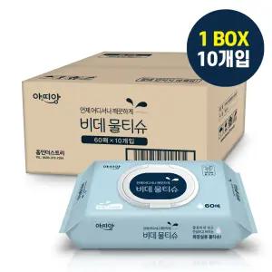 아띠앙 비데 물티슈 캡형 60매 / 10개 (1BOX)