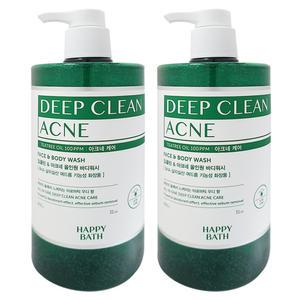 해피바스 딥클린 티트리 아크네 케어 올인원 바디워시 900g 2개