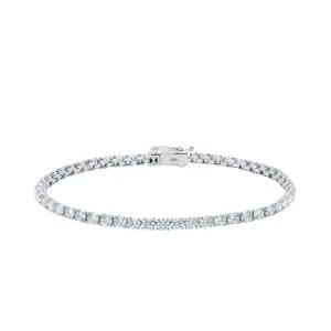 [한국금다이아몬드] 14K 1부 랩 다이아 테니스 팔찌 17cm 랩그로운 다이아몬드