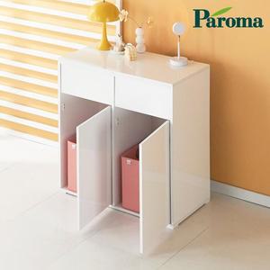 [파로마] 라인 톨로렌 현관 휴지통 분리수거함 수납장 2칸 LIN0124