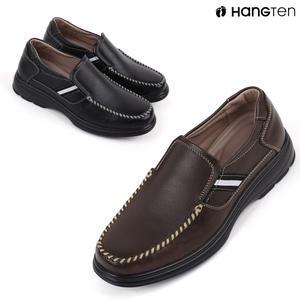 행텐 HT-5128 남성용 천연가죽 스티치 로퍼 슬립온 데일리슈즈 캐주얼 컴포트화