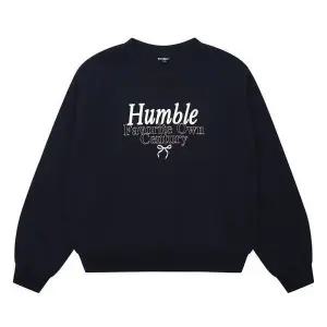 [에꼴리에] 세이브존03 소프트 기모 리본 맨투맨티셔츠  24D0453-NY (S23459165)