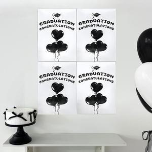 파티아일랜드 A4 하트 풍선 졸업 포스터 4p 졸업식 포토존