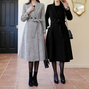 [시크라인] (~XXL까지) 안드레아 페미닌 플레어 트위드 코트 하객룩 모임룩 연말룩 겨울코디 30대 40대 50대