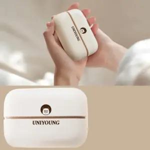 USB아답터 화이트 유니영 듀얼 손난로 핫팩 크리스마스선물 눈썰매장 스키장 등산 낚시 캠핑 군용 방한용품