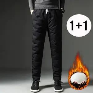 wrikri 겨울 패딩 바지 혹한기 남여공용 밴딩 보온 방한 솜 방수
